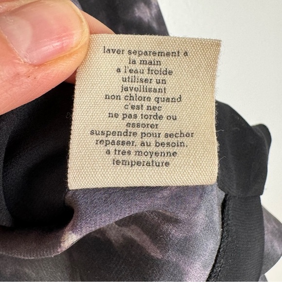 Urban Outfitters 100% Silk Blazer Jacket Medium Gray Whimsigoth Dark Floral Y2K - Picture 14 of 14